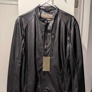 New Zara Faux Leather Brown Men's Bomber Jacket (L)